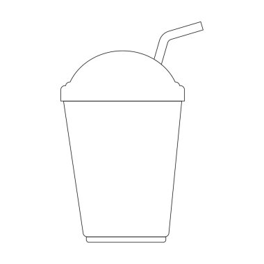 Plastik kupa ikon vektör çizimi tasarımı