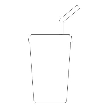 Plastik kupa ikon vektör çizimi tasarımı