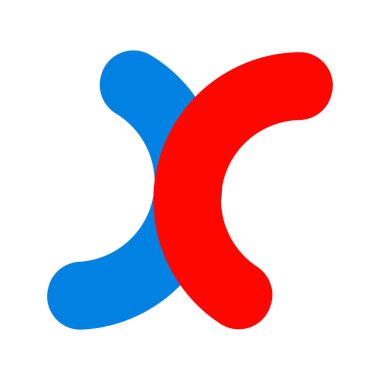 X harfi logo simgesi vektör illüstrasyon tasarımı