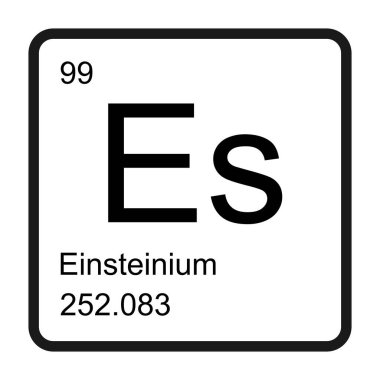 einsteinium simge vektör illüstrasyon tasarımı