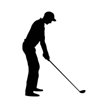 Golf vektörü illüstrasyon tasarımı oynayan kişinin simgesi