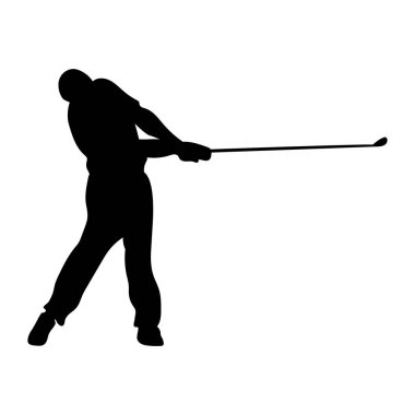 Golf vektörü illüstrasyon tasarımı oynayan kişinin simgesi