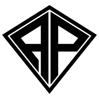 harf ap logo vektör illüstrasyon tasarımı