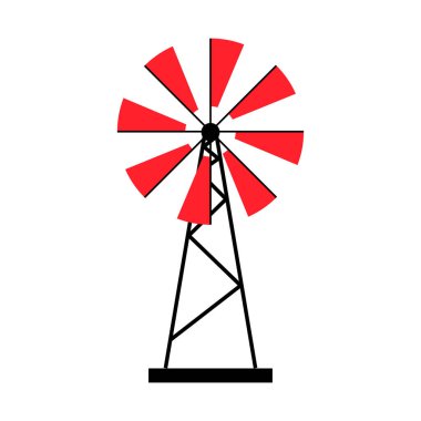 Yel değirmeni ikonu vektör illüstrasyon tasarımı