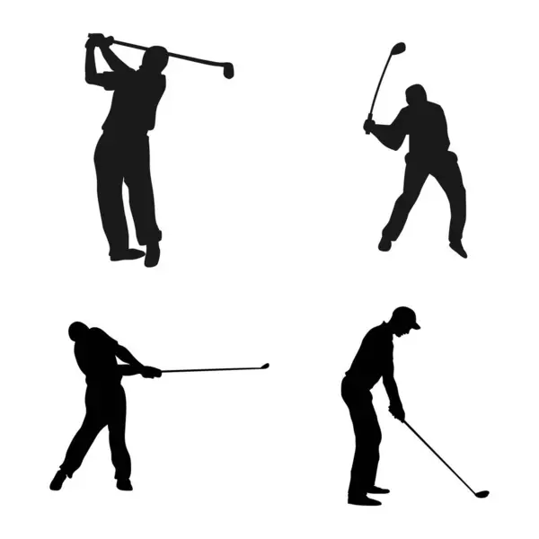 Icono Persona Que Juega Golf Vector Ilustración Diseño Ilustraciones de stock libres de derechos