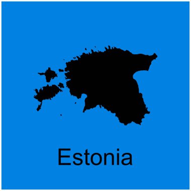 Estonya harita simgesi vektör illüstrasyon tasarımı