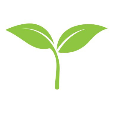 Yaprak logo vektör illüstrasyon tasarımı