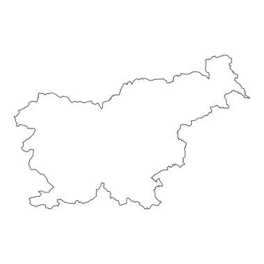 slovenia harita simgesi vektör illüstrasyon tasarımı