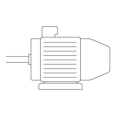 Elektrik motor simgesi vektör illüstrasyon logo tasarımı.