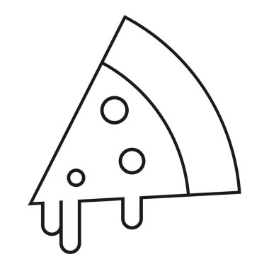 Pizza simgesi vektör çizimi