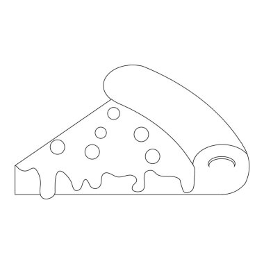 Pizza simgesi vektör çizimi