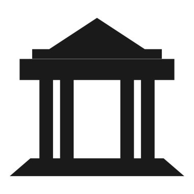 Müze simgesi vektör tasarımı illüstrasyon şablonu