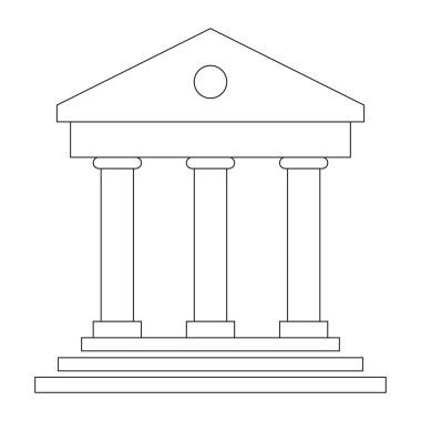 Müze simgesi vektör tasarımı illüstrasyon şablonu