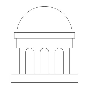 Müze simgesi vektör tasarımı illüstrasyon şablonu