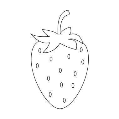 Çilek simgesi vektör çizimi tasarımı