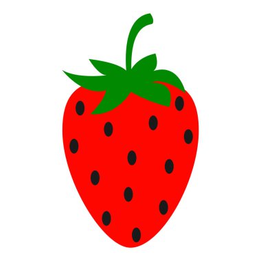 Çilek simgesi vektör çizimi tasarımı