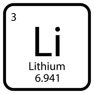 Lityum simgesi vektör illüstrasyon tasarımı