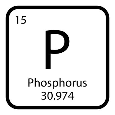 Fosfor simgesi vektör çizimi tasarımı