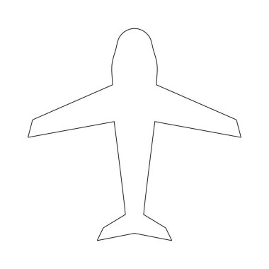 Uçak simge vektör çizim tasarım