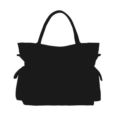 Tote bag simgesi vektör çizimi düz tasarım