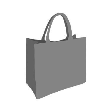 Tote bag simgesi vektör çizimi düz tasarım