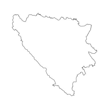 Bosna-Hersek harita ikonu vektör illüstrasyon tasarımı