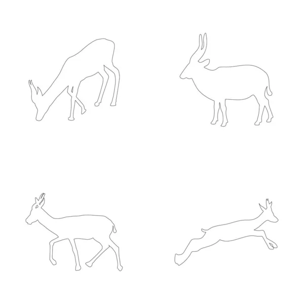 Antelope Icon Vector Illustration Design — Stock Vector