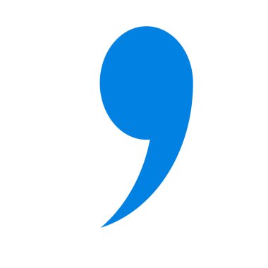 virgül sembolü vektör illüstrasyon tasarımı