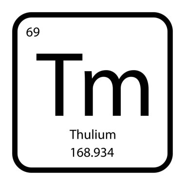 Thulium simgesi vektör illüstrasyon tasarımı