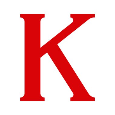 K harfi logo simgesi vektör illüstrasyon tasarımı