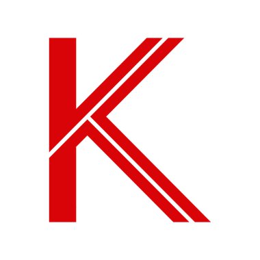 K harfi logo simgesi vektör illüstrasyon tasarımı