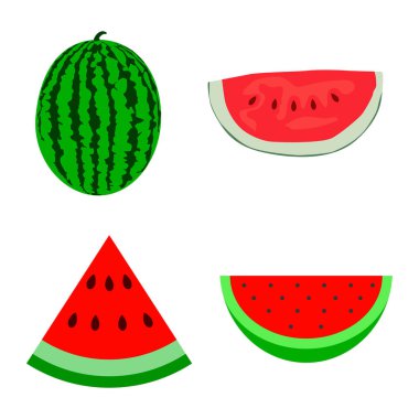 karpuz simgesi vektör çizimi tasarımı