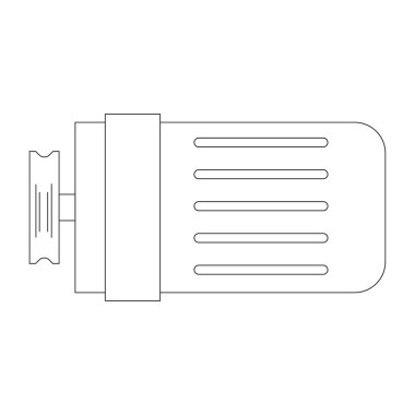 Elektrik dinamo simgesi, resimleme düz tasarım