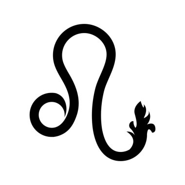 Zodiac yıldız ikonu leo vektör çizimi tasarımı