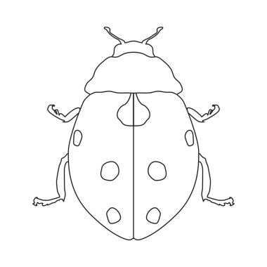 Uğur böceği ikonu vektör illüstrasyon tasarımı