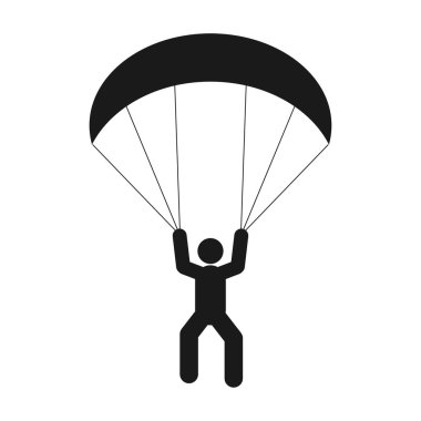Paragliding simge vektör illüstrasyon tasarımı