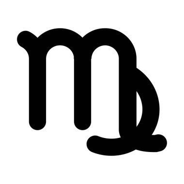 Başak burcu simgesi vektör çizimi tasarımı