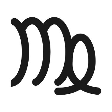 Başak burcu simgesi vektör çizimi tasarımı