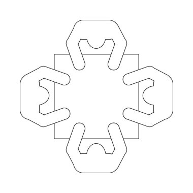 toplantı simgesi vektör illüstrasyon tasarımı