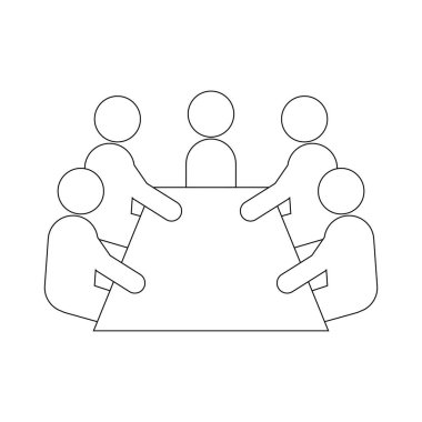 toplantı simgesi vektör illüstrasyon tasarımı