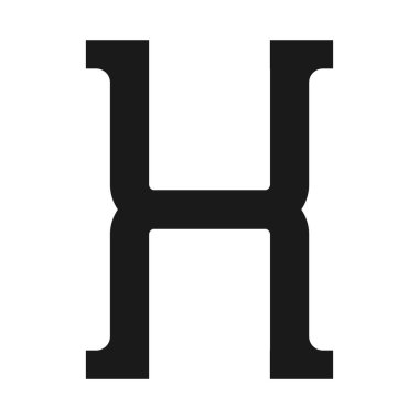 H harfi logo vektör illüstrasyon tasarımı