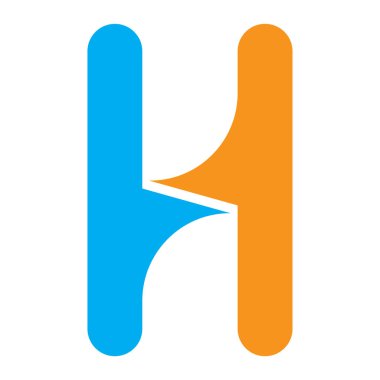 H harfi logo vektör illüstrasyon tasarımı