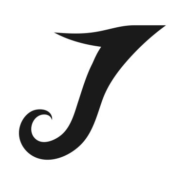 J harfi logo vektör illüstrasyon tasarımı