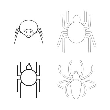 Örümcek ikonu vektör çizimi tasarımı