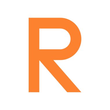 R harfi simge vektör illüstrasyon tasarımı