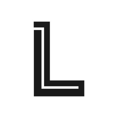 L harfi logo vektör illüstrasyon tasarımı