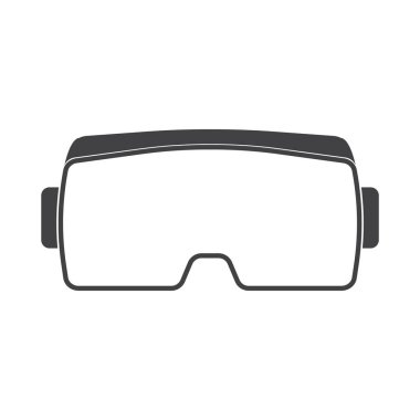 VR gözlük simgesi vektör illüstrasyon tasarımı