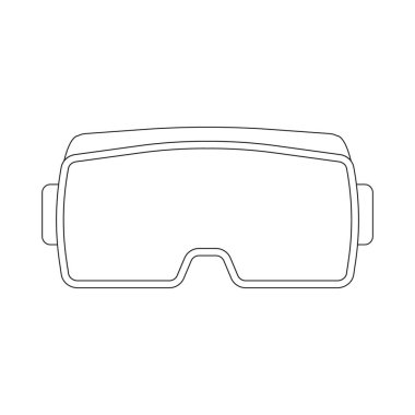 VR gözlük simgesi vektör illüstrasyon tasarımı
