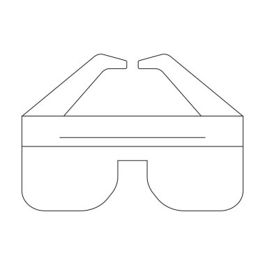 VR gözlük simgesi vektör illüstrasyon tasarımı