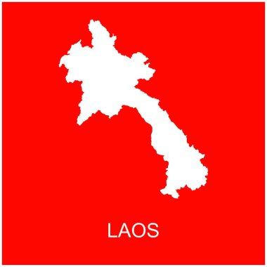 laos harita simgesi vektör çizimi tasarımı